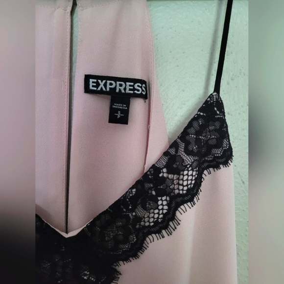 Express Blush Pink with Black Lace Detailing Cami - Small - Picture 2 of 2